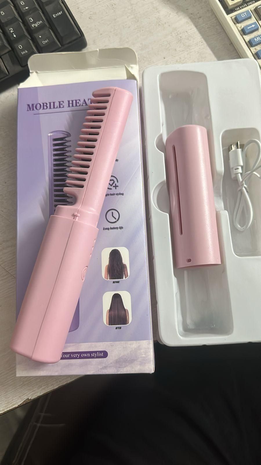 Portable Mini Hair Straightener - Cordless, Rechargeable & Travel-Friendly