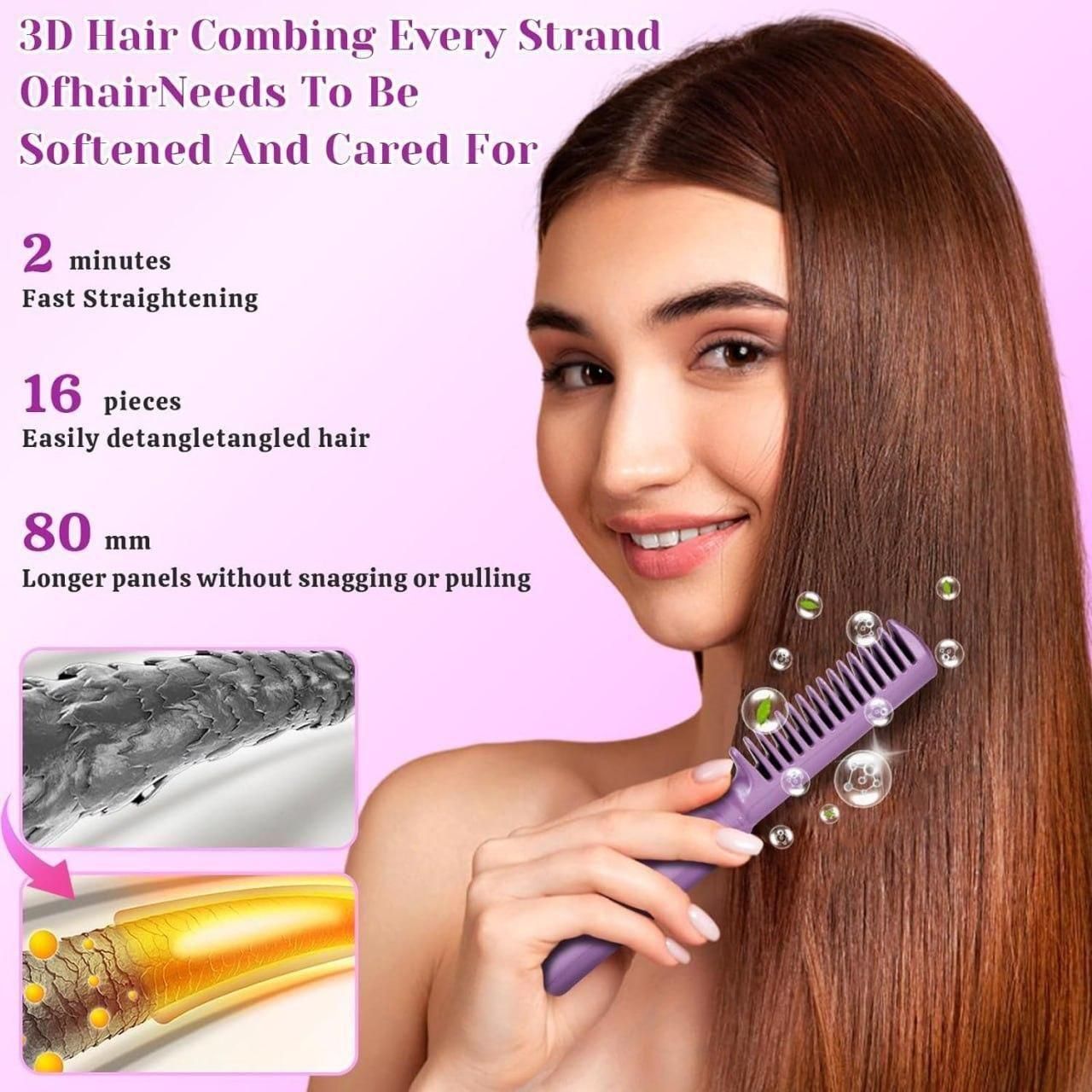 Portable Mini Hair Straightener - Cordless, Rechargeable &amp; Travel-Friendly